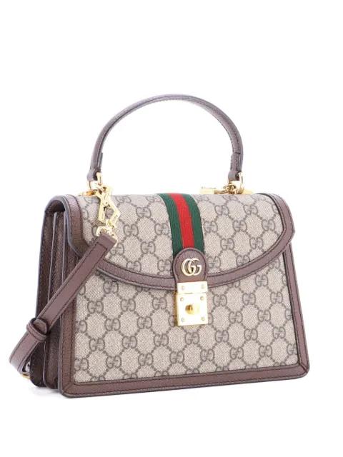Ophidia Flap Top Handle Bag GG Coated Canvas Small satchel by GUCCI 