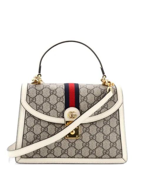 Ophidia Flap Top Handle Bag GG Coated Canvas Small satchel by GUCCI 