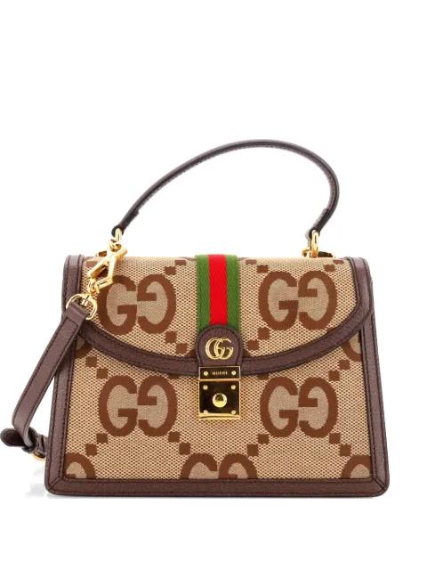 Ophidia Flap Top Handle Bag Jumbo GG Canvas Small crossbody bag by GUCCI 
