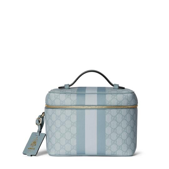 Ophidia GG medium travel bag in dusty blue GG Supreme by GUCCI