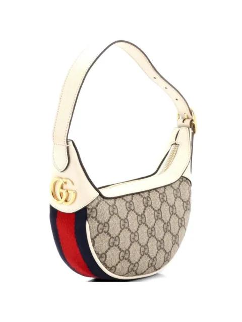 Ophidia Half Moon Bag GG Coated Canvas Mini hobo bag by GUCCI 