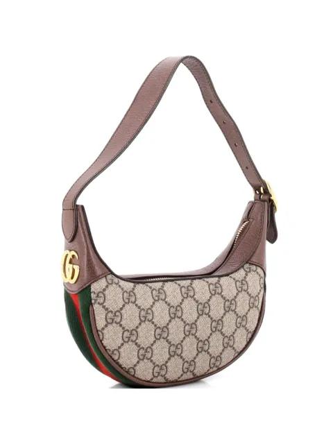 Ophidia Half Moon Bag GG Coated Canvas Mini hobo bag by GUCCI 