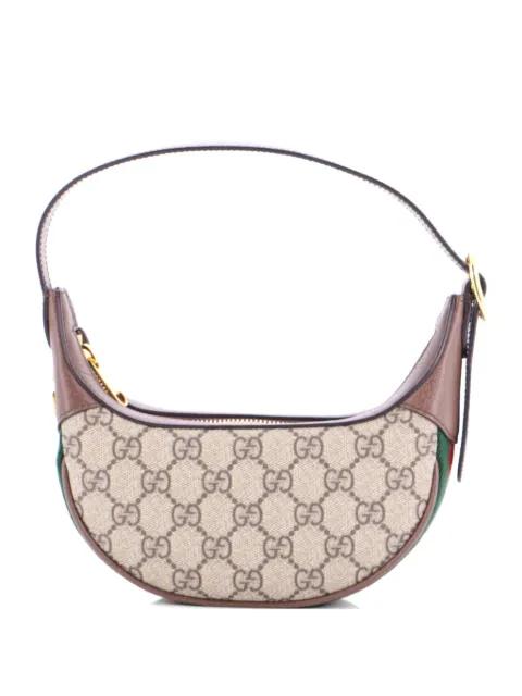 Ophidia Half Moon Bag GG Coated Canvas Mini hobo bag by GUCCI 