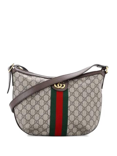 Ophidia Half Moon Hobo GG Coated Canvas Small crossbody bag by GUCCI 