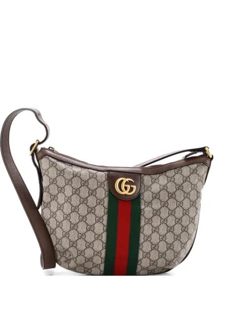 Ophidia Half Moon Hobo GG Coated Canvas Small crossbody bag by GUCCI 