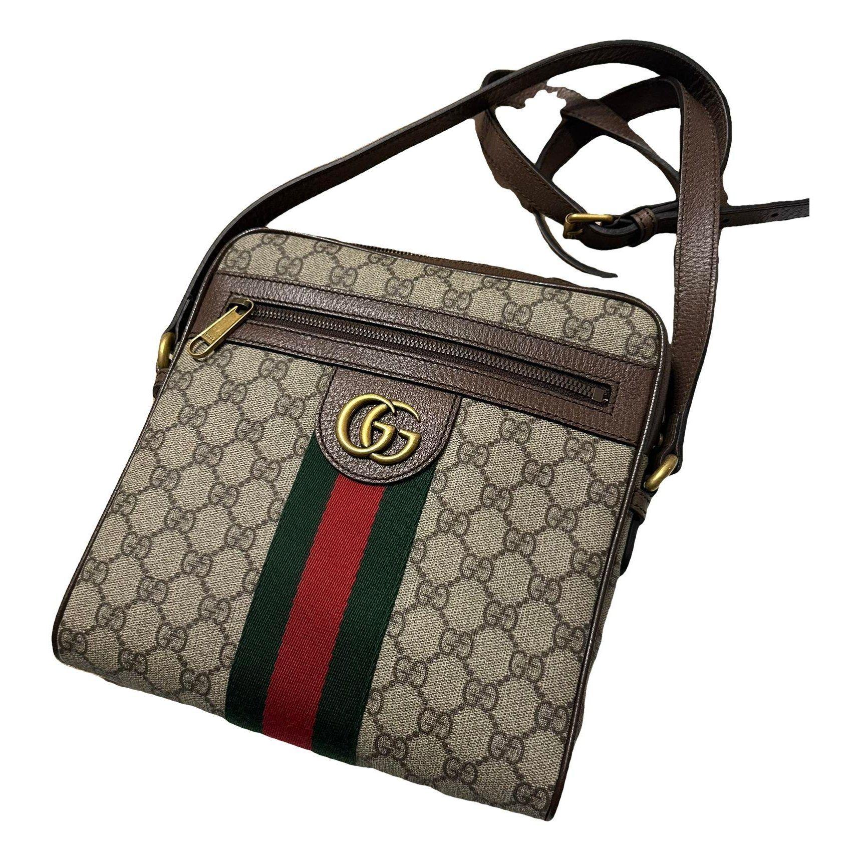 Ophidia Messenger leather bag by GUCCI