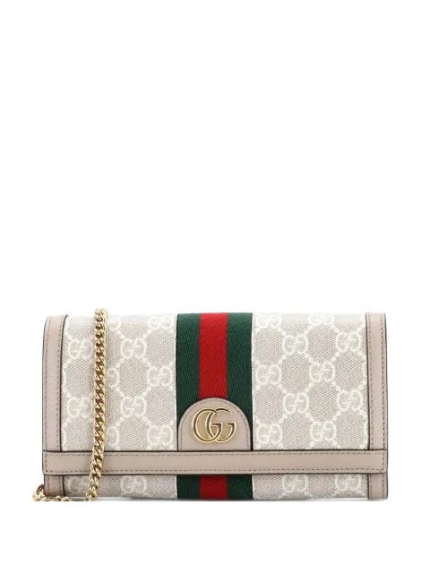 Ophidia Wallet on Chain GG Coated Canvas with Leather clutch bag by GUCCI Ophidia Wallet on Chain GG Coated Canvas with Leather clutch bag by GUCCI