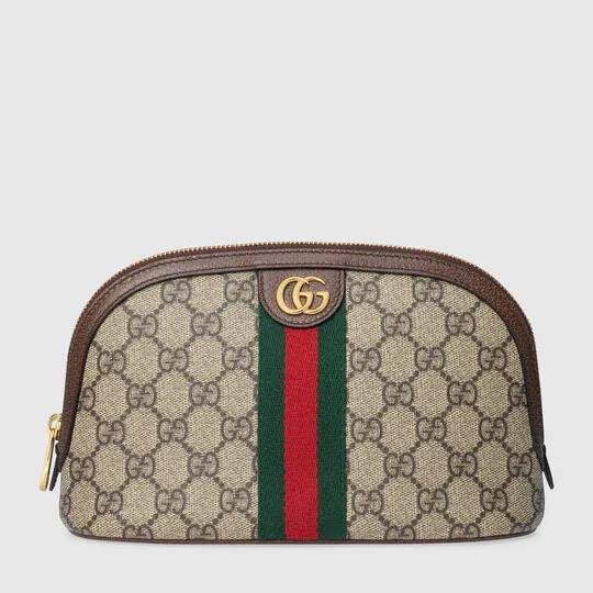 Ophidia large cosmetic case in GG Supreme canvas by GUCCI