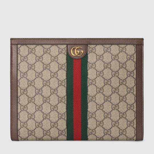 Ophidia pouch in GG Supreme canvas by GUCCI