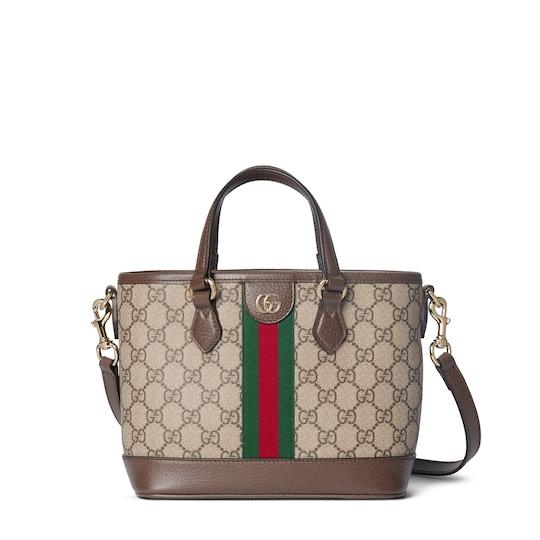 Ophidia small tote bag
 in beige and brown GG canvas by GUCCI