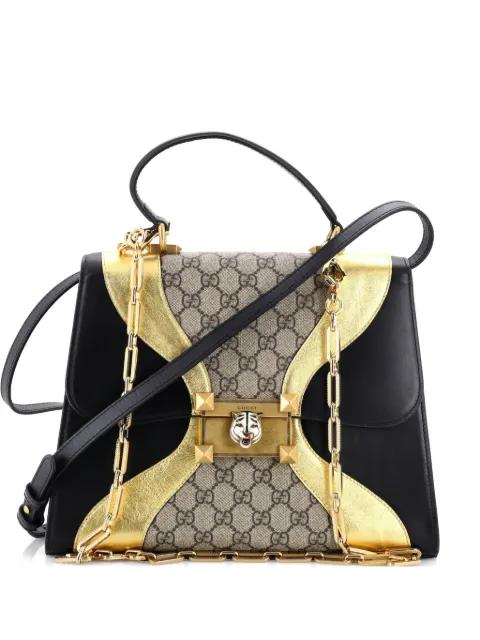 Osiride Top Handle Bag GG Coated Canvas and Leather Medium satchel by GUCCI 