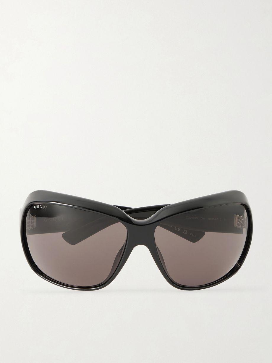 Oval cat-eye acetate sunglasses by GUCCI