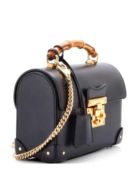 Padlock Bamboo Leather Small shoulder bag by GUCCI 