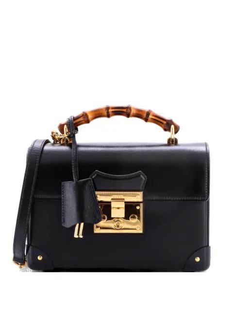Padlock Bamboo Leather Small shoulder bag by GUCCI 