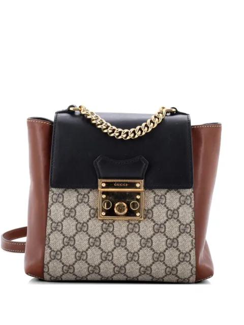 Padlock GG Coated Canvas and Leather Mini backpack by GUCCI 