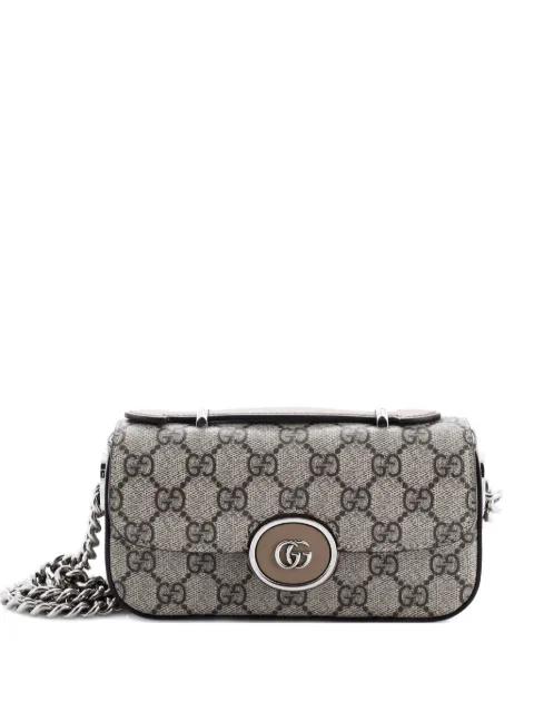 Petite GG Flap GG Coated Canvas Mini shoulder bag by GUCCI 