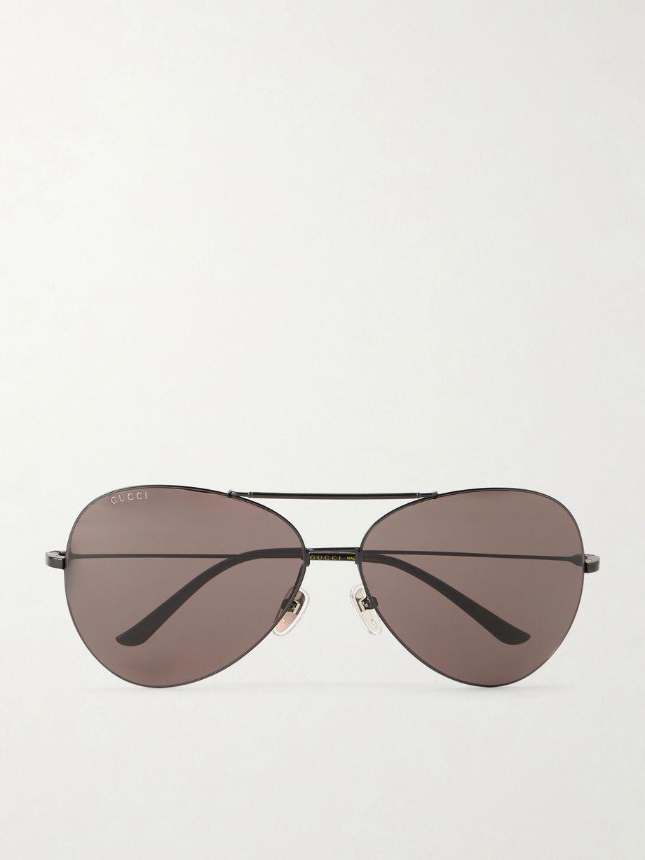 Pilot aviator-style metal sunglasses by GUCCI