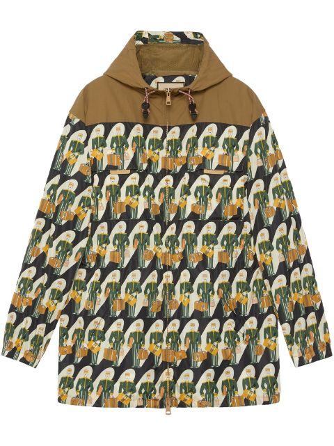 Porter-print zip-up jacket by GUCCI