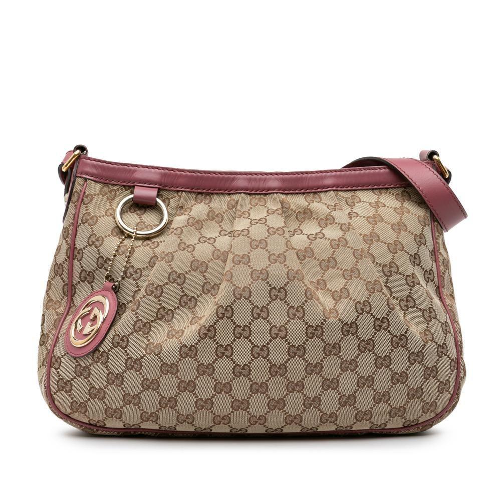 Preloved Monogram Shoulder Bag- Brown Crossbody Bags by GUCCI