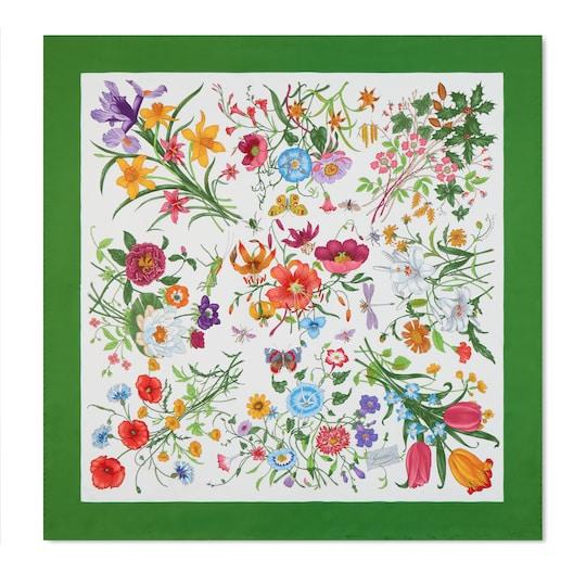 Printed silk carré by GUCCI