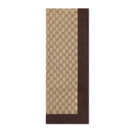 Printed silk chiffon stole by GUCCI
