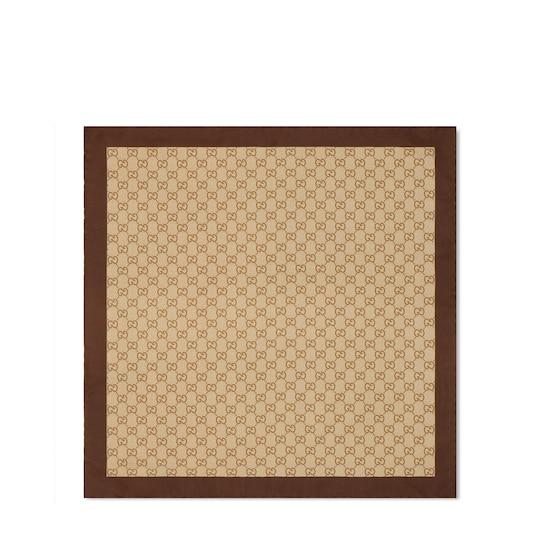 Printed silk twill carré by GUCCI