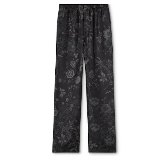 Printed silk twill pants by GUCCI