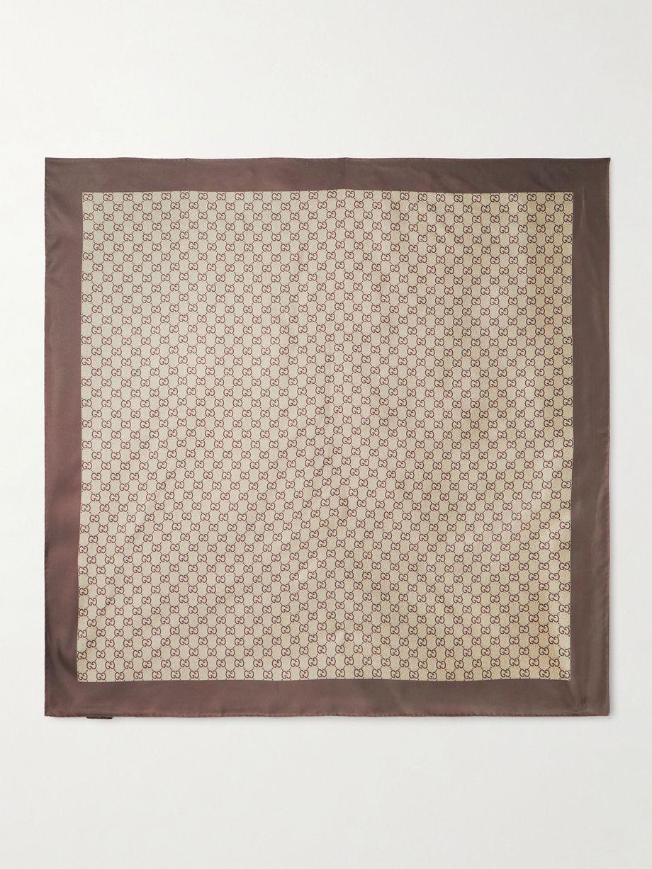 Printed silk-twill scarf by GUCCI