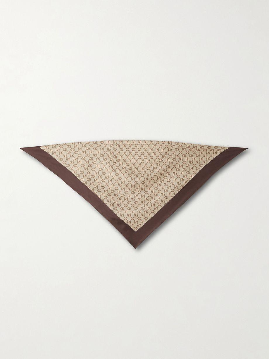 Printed silk-twill scarf by GUCCI