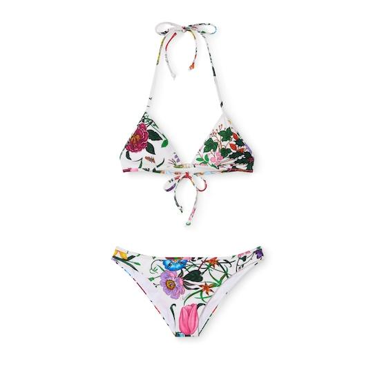 Printed sparkling jersey bikini by GUCCI