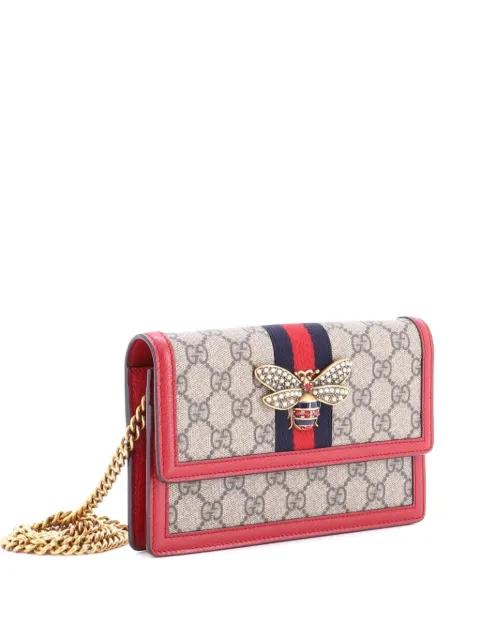 Queen Margaret Chain Wallet GG Coated Canvas Mini crossbody bag by GUCCI 