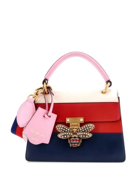 Queen Margaret Top Handle Bag Colorblock Leather Small satchel by GUCCI 