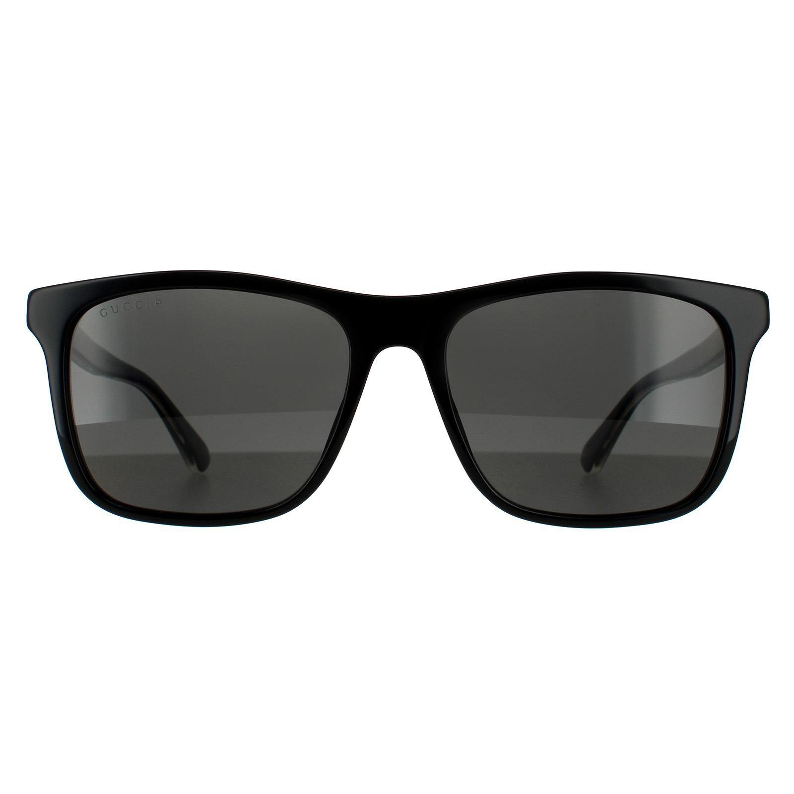 Rectangle Black Grey Polarized Sunglasses by GUCCI
