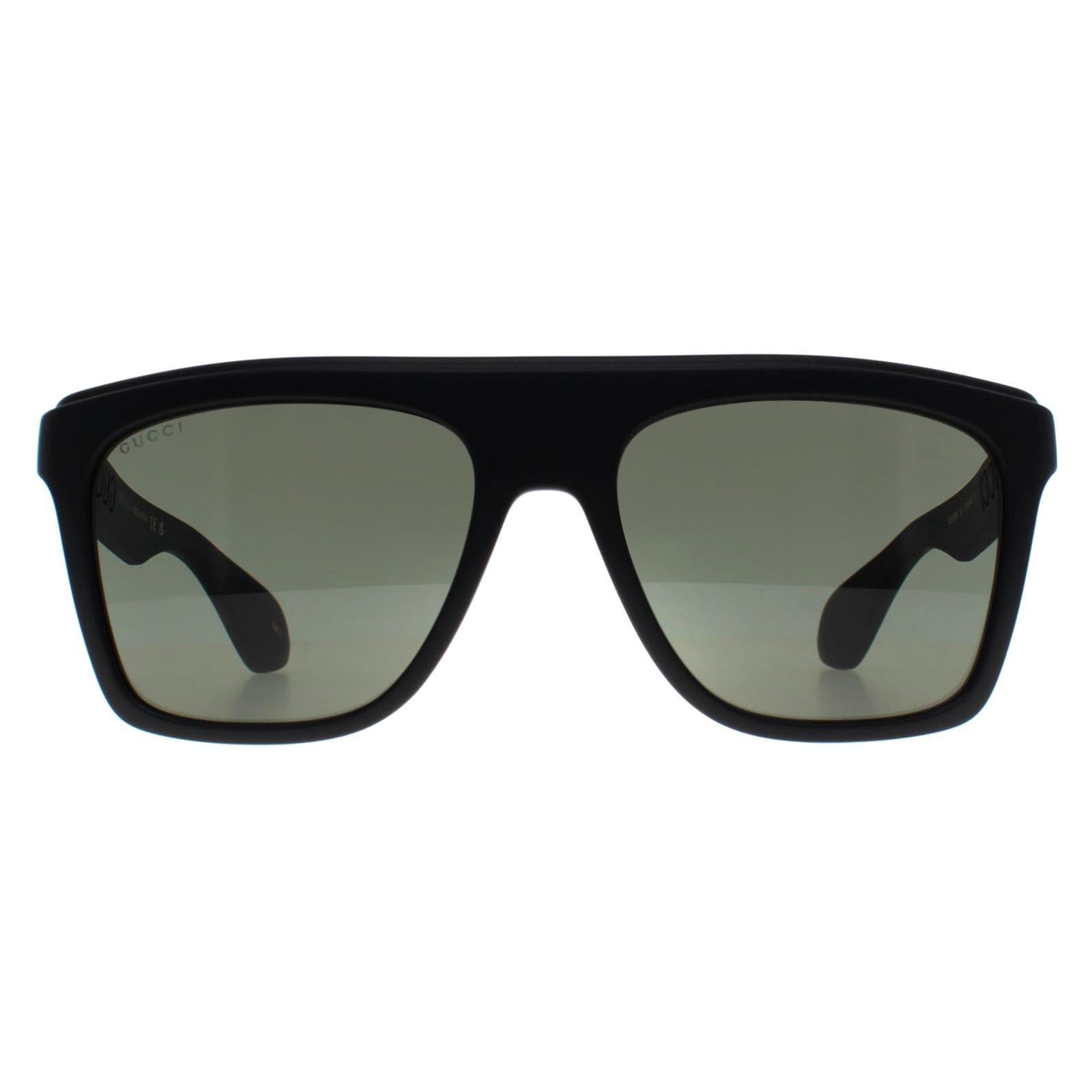 Rectangle Matte Black Grey GG1570S by GUCCI