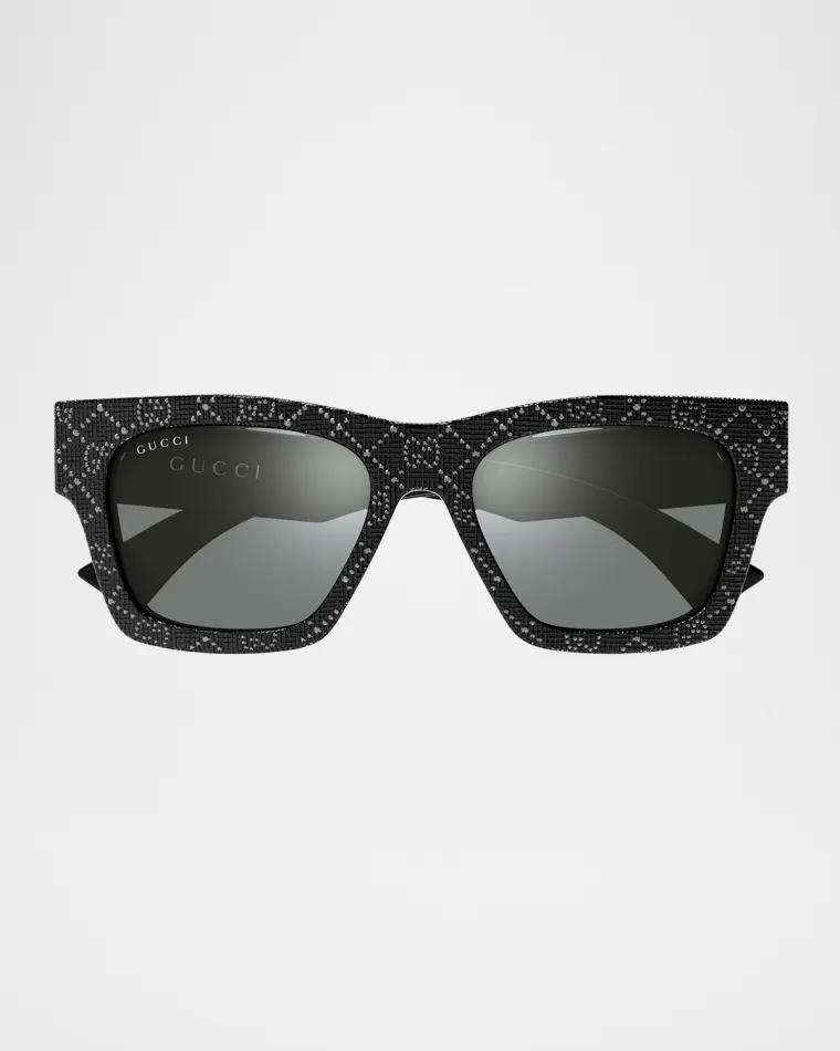 Rectangular Acetate Sunglasses by GUCCI