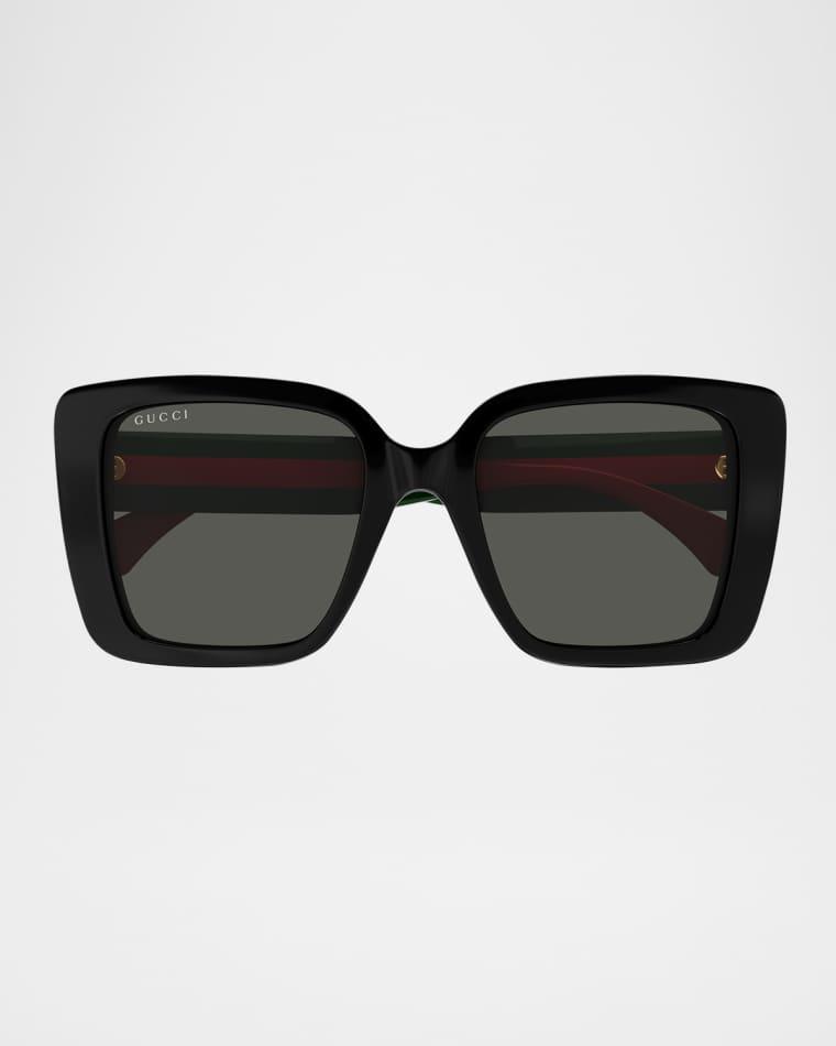Recycled Acetate Rectangle Sunglasses by GUCCI
