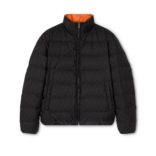 Reversible GG nylon zip jacket by GUCCI