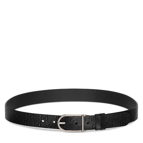 Reversible belt with rounded buckle by GUCCI