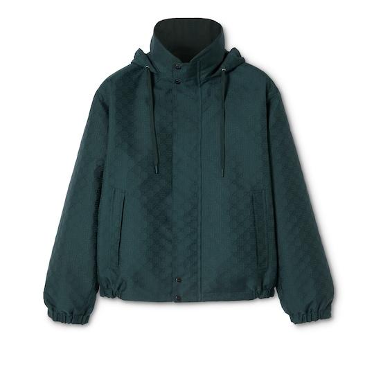 Reversible cotton ripstop zip jacket by GUCCI