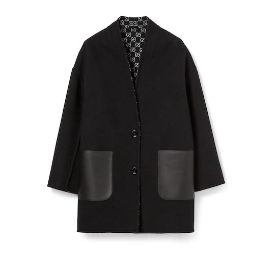 Reversible silk wool coat by GUCCI