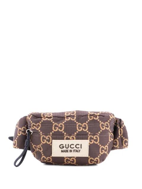 Ripstop GG Nylon and Leather belt bag by GUCCI 