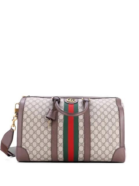 Savoy Web Convertible Duffle Bag GG Coated Canvas Medium travel bag by GUCCI 