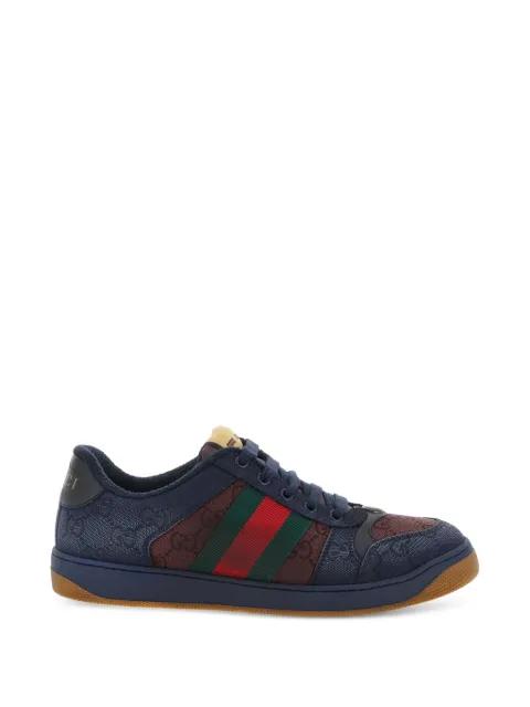 Screener GG lace-up cotton sneakers by GUCCI