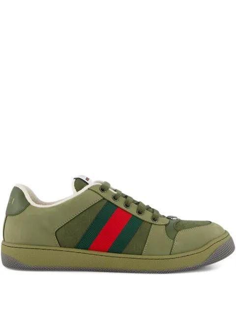 Screener Web-stripe sneakers by GUCCI