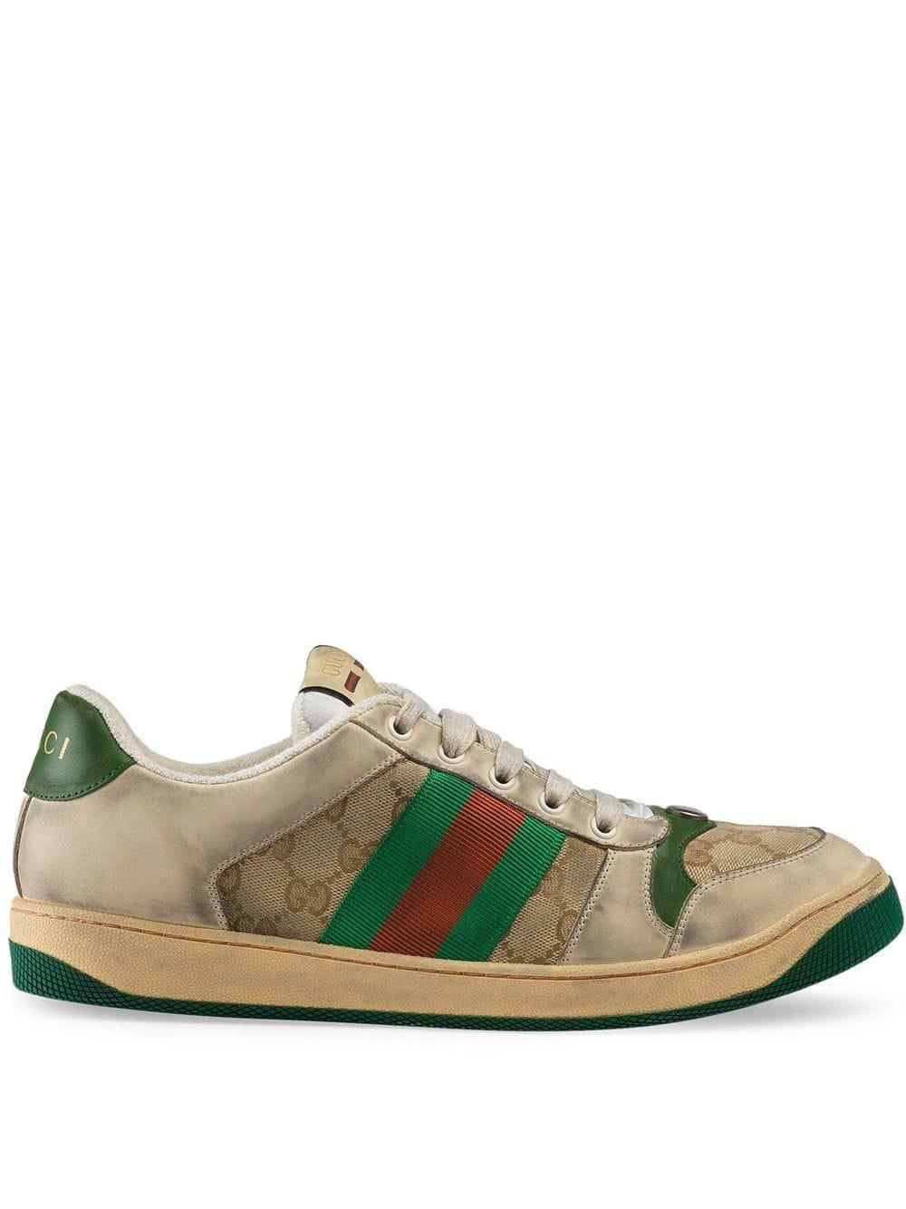 Screener leather sneakers by GUCCI