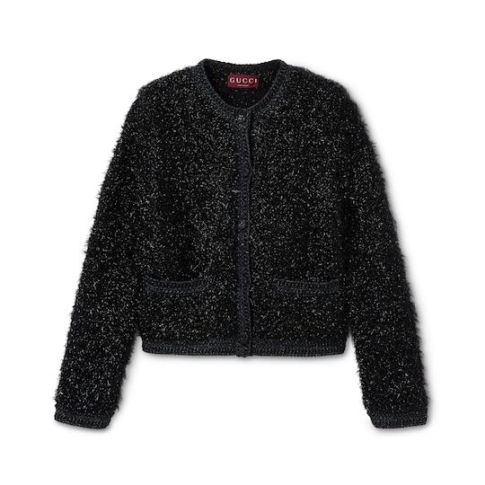 Shiny chunky wool cardigan by GUCCI