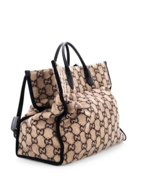 Shopping GG Wool Large tote bag by GUCCI 
