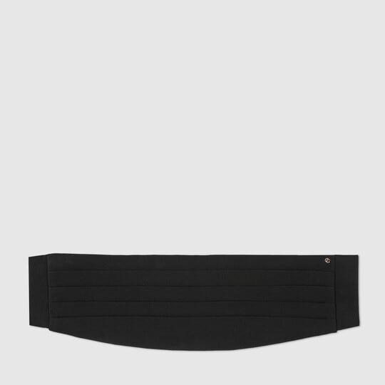 Silk cummerbund in black by GUCCI