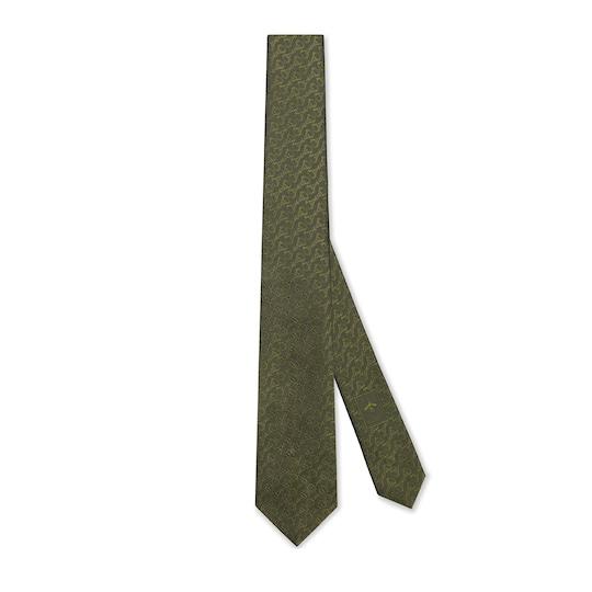 Silk jacquard tie by GUCCI