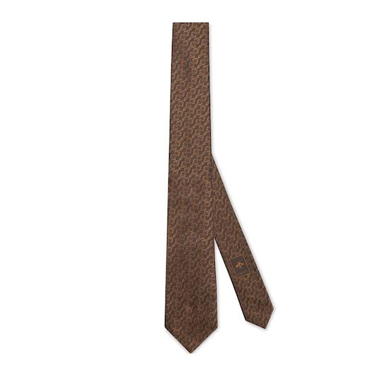 Silk jacquard tie by GUCCI